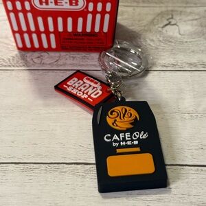 H-E-B Brand Shop Key Chain Cafe Olé By HEB Coffee Keychain Open Box